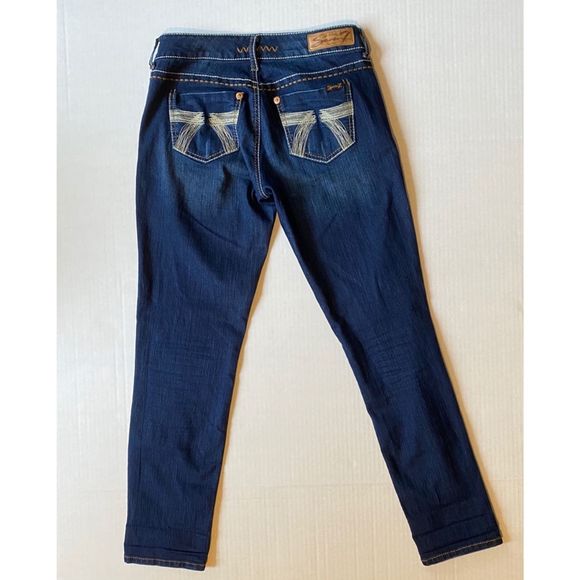 Seven7 High Rise Dark Wash Skinny Jeans Women's 28 - Picture 3 of 12